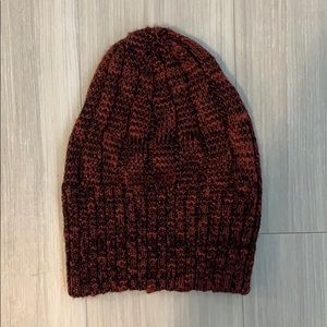 Dark Red and Black Beanie